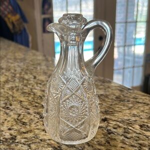 Vintage Elegant Crystal Clear Glass Decanter